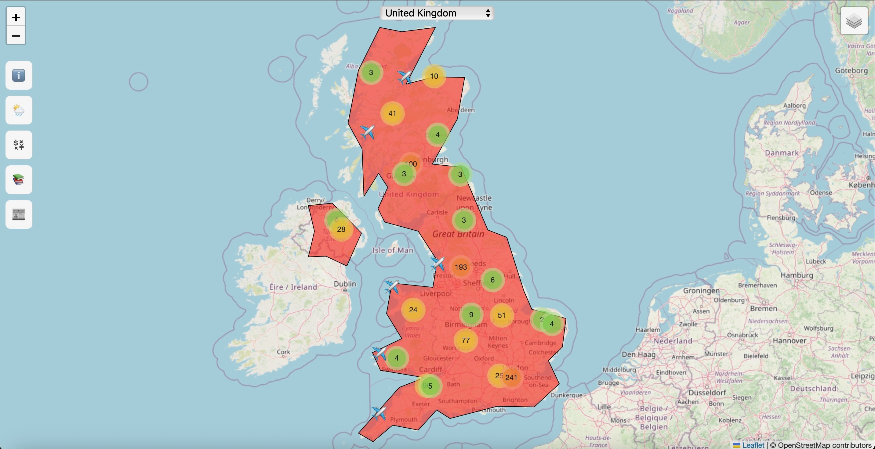 Gazetteer Map Screenshot
